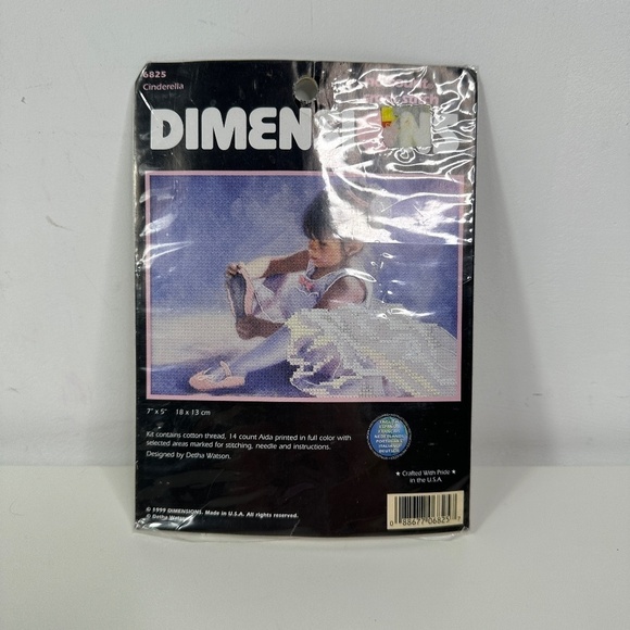 Dimensions Cross Stitch Kit Little Ballerina Ballet Girl Cinderella Quick Easy - Picture 2 of 7